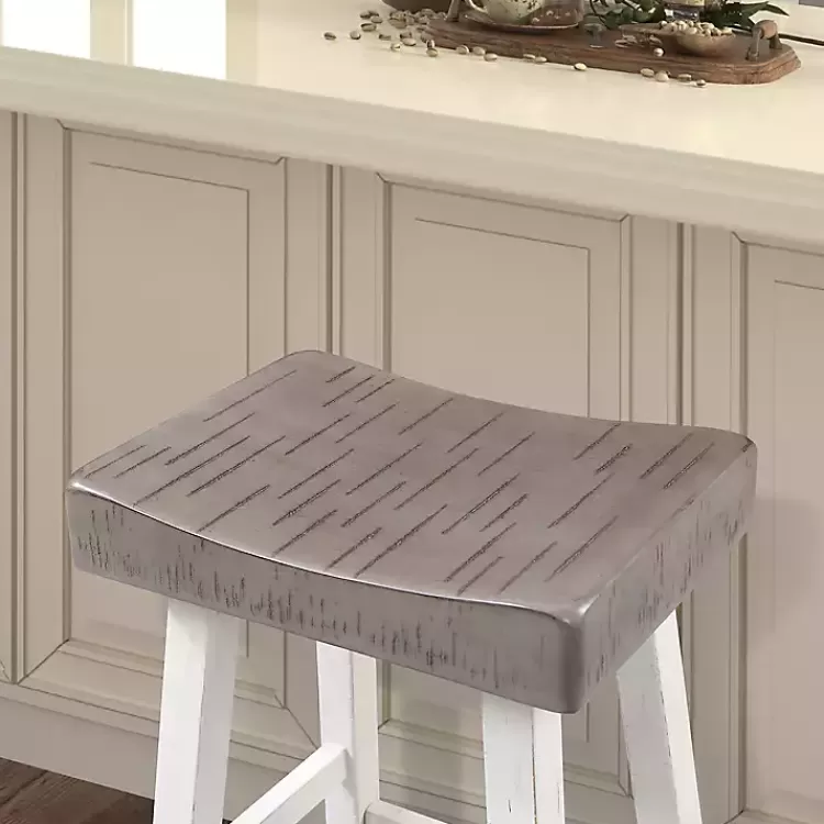 gray__white_cooper_counter_stools_set_of__3.webp & White Cooper Counter Stools, Set of 2>Kirklands Home Best