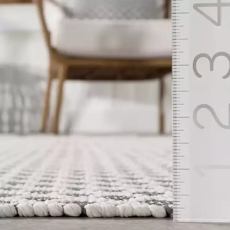 gray__white_trellis_indooroutdoor_runner_x_2.webp Gray & White Trellis Indoor/Outdoor Runner, 3x8>Kirklands Home Shop