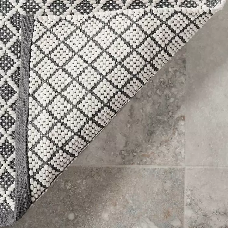 gray__white_trellis_indooroutdoor_runner_x_6.webp Gray & White Trellis Indoor/Outdoor Runner, 3x8>Kirklands Home Shop