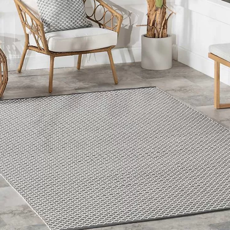 gray__white_trellis_indooroutdoor_runner_x_8.webp Gray & White Trellis Indoor/Outdoor Runner, 3x8>Kirklands Home Shop