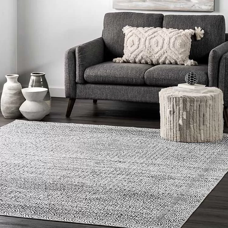 Gray Abstract Pattern Washable Area Rug, 5x8>Kirklands Home Best Sale