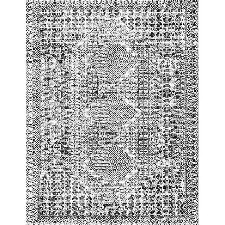 Gray Abstract Pattern Washable Runner>Kirklands Home Best