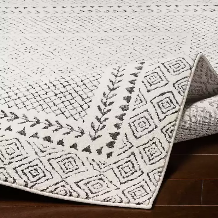 gray_and_cream_border_harrah_area_rug_x_3.webp Gray and Cream Border Harrah Area Rug, 5x7>Kirklands Home Best