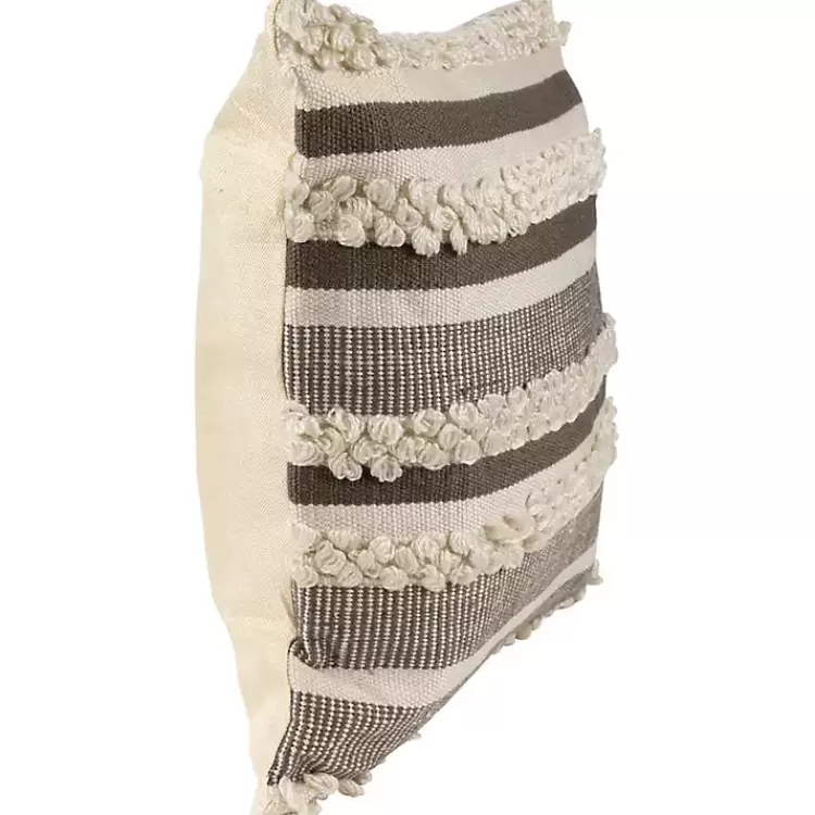gray_and_cream_striped_indooroutdoor_pillow_2.webp Gray and Cream Striped Indoor/Outdoor Pillow>Kirklands Home Shop