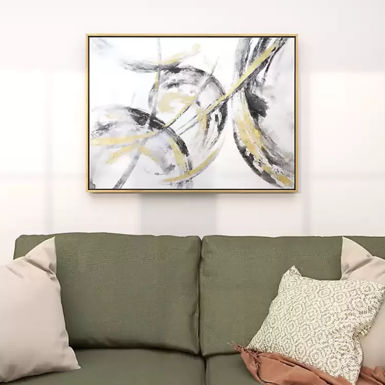 gray_and_gold_abstract_framed_canvas_art_print_10.webp Gray and Gold Abstract Framed Canvas Art Print>Kirklands Home Shop