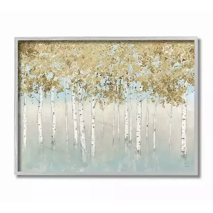 Gray and Gold Tree Framed Art Print>Kirklands Home Outlet