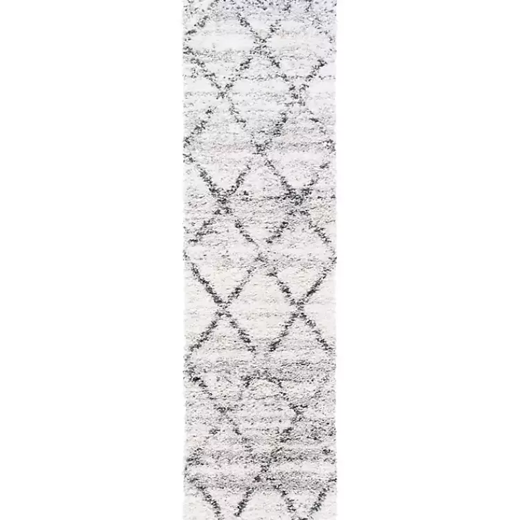 Gray and Ivory Fontana Shag Runner, 2x8>Kirklands Home Flash Sale