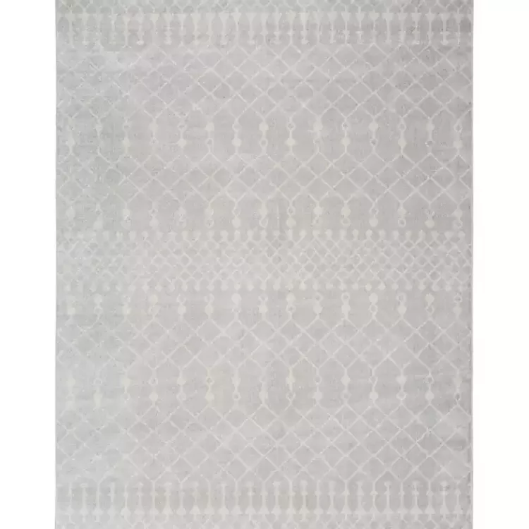 Gray and Ivory Moroccan Trellis Area Rug, 9x12>Kirklands Home Best Sale