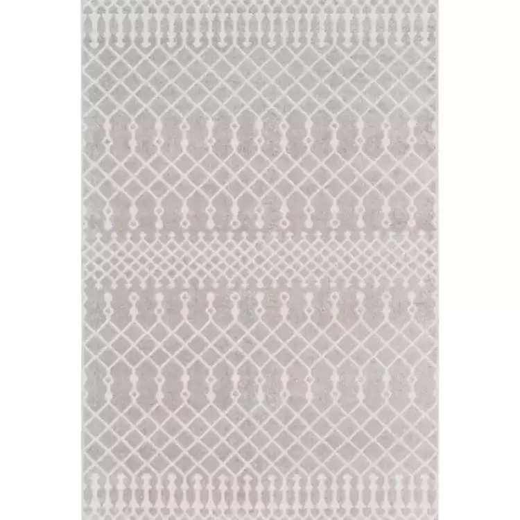Gray and Ivory Moroccan Trellis Area Rug, 3x5>Kirklands Home Shop