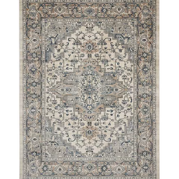 and Ivory Nadia Medallion Area Rug, 7x9>Kirklands Home Online