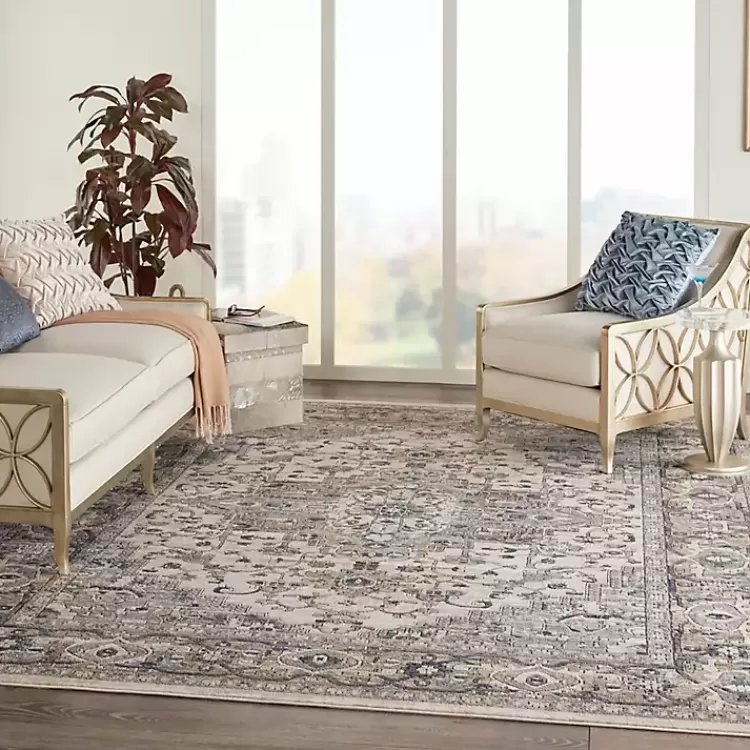 gray_and_ivory_nadia_medallion_area_rug_x_6.webp and Ivory Nadia Medallion Area Rug, 7x9>Kirklands Home Online