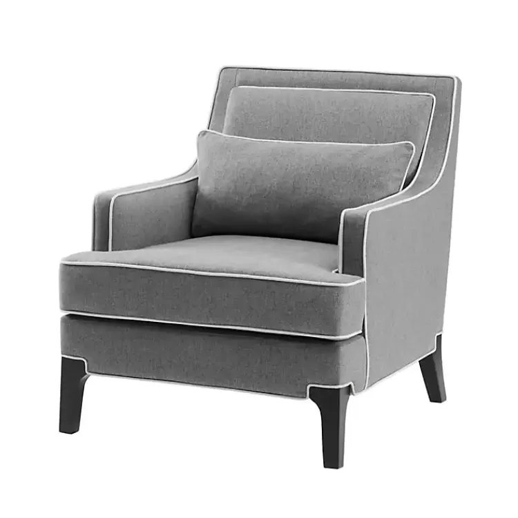 and Ivory Trim Upholstered Armchair>Kirklands Home Online