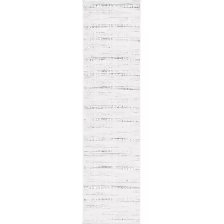 Gray and Ivory Whisper Striated Runner, 2x8>Kirklands Home Shop