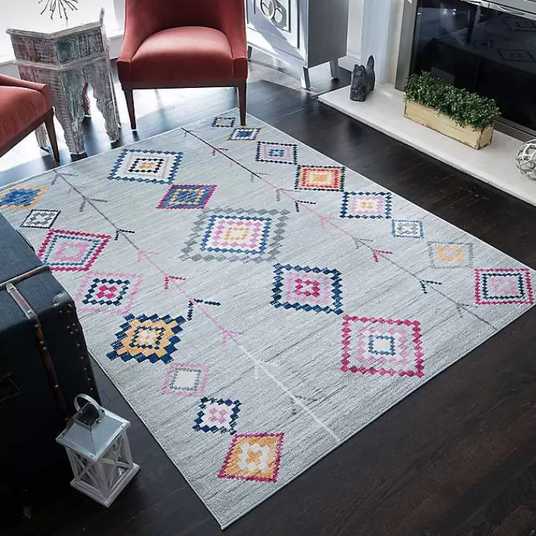 gray_and_multicolor_aztec_area_rug_x_3.webp and Multicolor Aztec Area Rug, 8x10>Kirklands Home Cheap