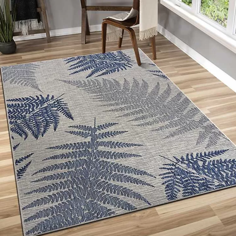gray_and_navy_falling_ferns_outdoor_area_rug_x_7.webp Gray and Navy Falling Ferns Outdoor Area Rug, 5x7>Kirklands Home Best