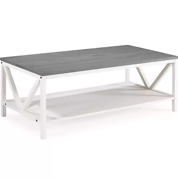Gray and Barnwood Coffee Table>Kirklands Home Clearance