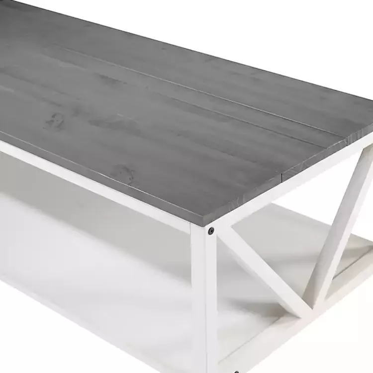 Gray and Barnwood Coffee Table>Kirklands Home Clearance