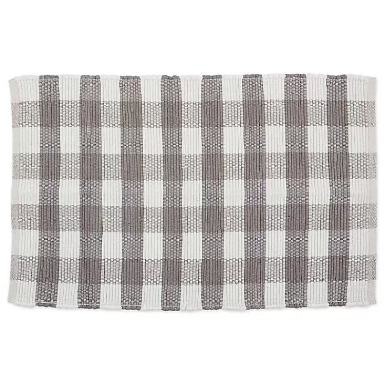 and White Buffalo Check Accent Rug>Kirklands Home Clearance