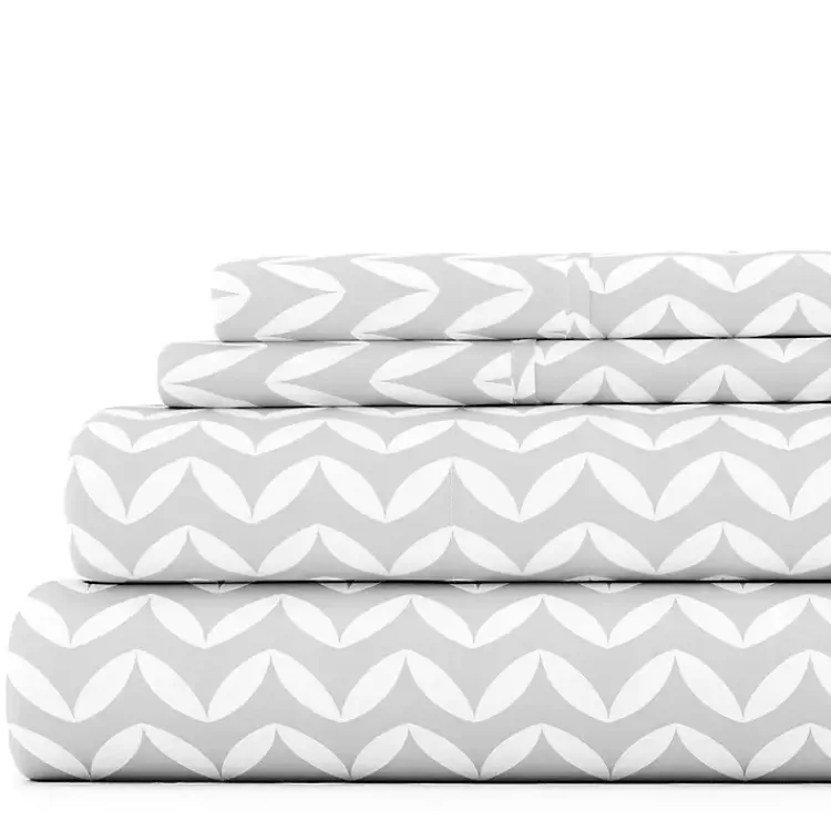 Gray and White Chevron 3-pc. Twin Sheet Set>Kirklands Home Fashion