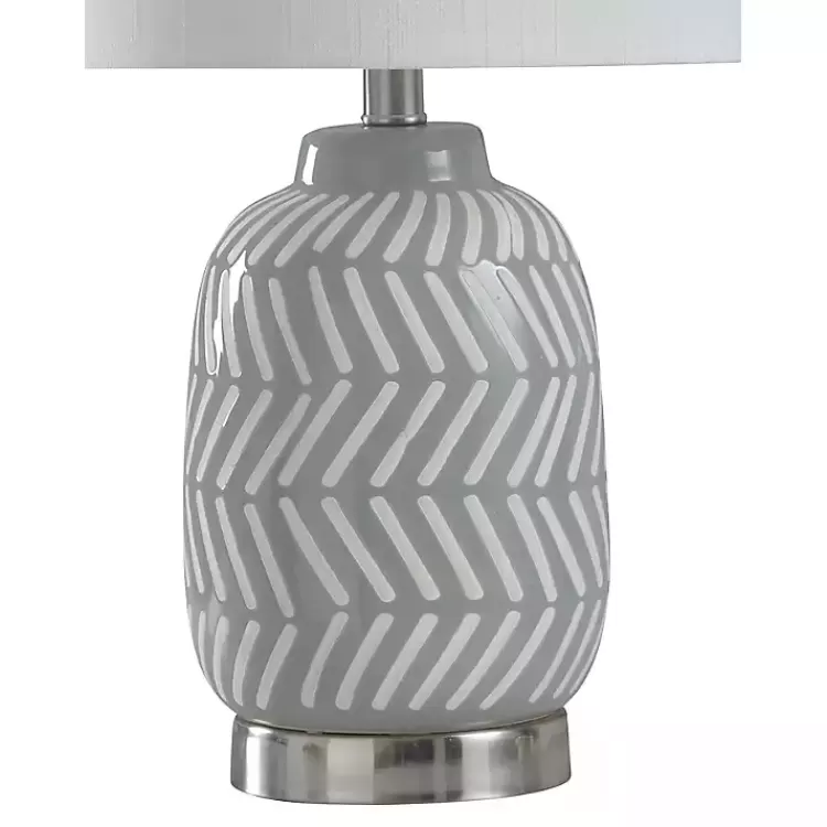 gray_and_white_etched_table_lamp_2.webp Gray and Etched Table Lamp>Kirklands Home Best Sale