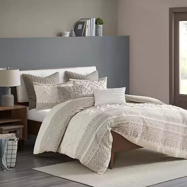 and White 3-pc. Full/Queen Duvet Set>Kirklands Home New
