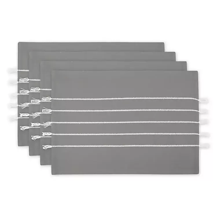 and White Striped Placemats, Set of 4>Kirklands Home Fashion