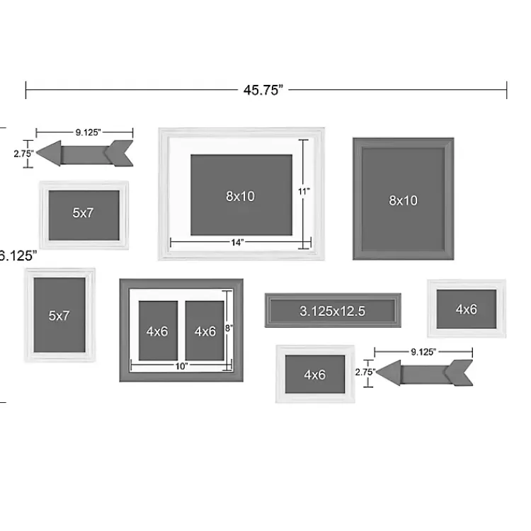gray_arrow_pc_gallery_wall_picture_frame_set_6.webp Gray Arrow 10-pc. Gallery Wall Picture Frame Set>Kirklands Home Store