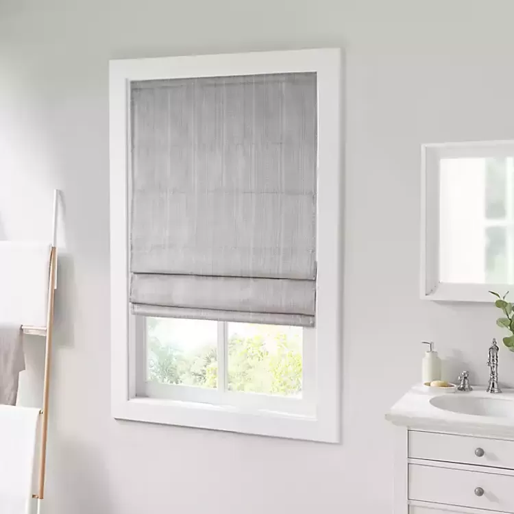 gray_basketweave_cordless_roman_shade__in_2-1.webp Basketweave Cordless Roman Shade, 27 in.>Kirklands Home Cheap