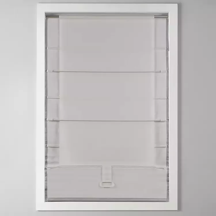 gray_basketweave_cordless_roman_shade__in_4.webp Basketweave Cordless Roman Shade, 35 in.>Kirklands Home Fashion