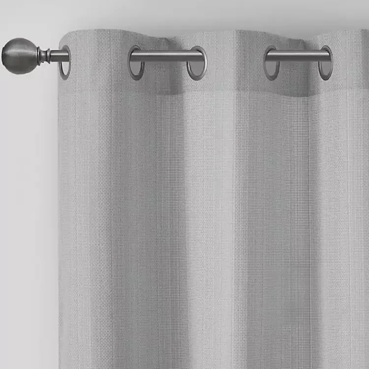 gray_basketweave_curtain_panel_set__in_4.webp Basketweave Curtain Panel Set, 84 in>Kirklands Home Online