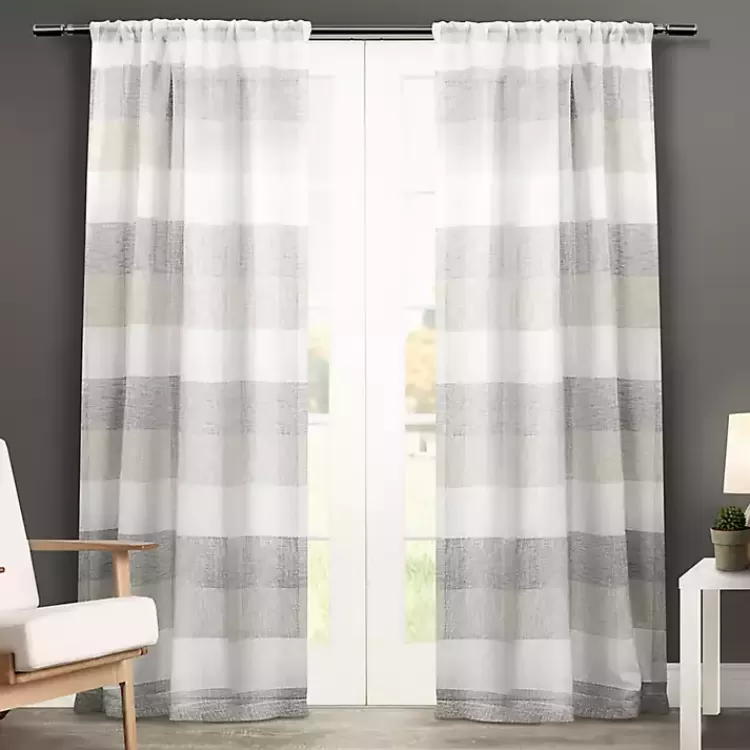 Gray Becky Curtain Panel Set, 108 in.>Kirklands Home Cheap