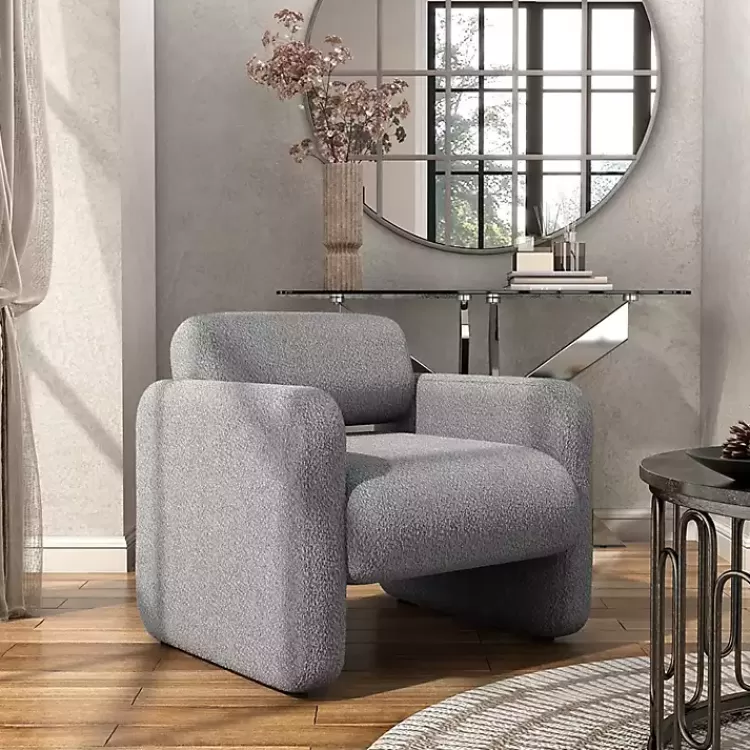 gray_boucle_modern_accent_chair_4.webp Boucle Modern Accent Chair>Kirklands Home Cheap