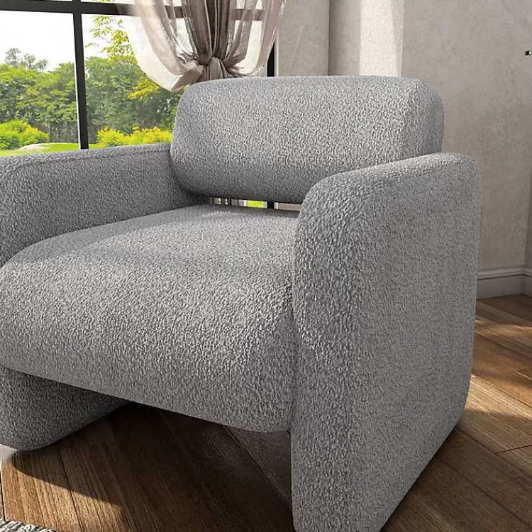 gray_boucle_modern_accent_chair_6.webp Boucle Modern Accent Chair>Kirklands Home Cheap
