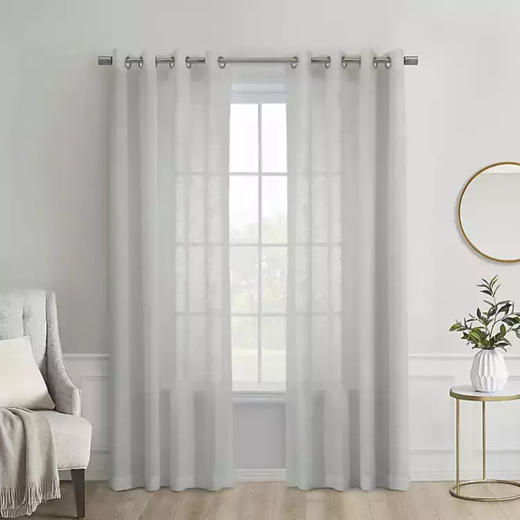 Boucle Sheer Single Curtain Panel, 95 in.>Kirklands Home Sale