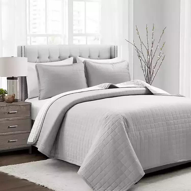Box Stitch Cotton Full/Queen 3-pc. Quilt Set>Kirklands Home Online