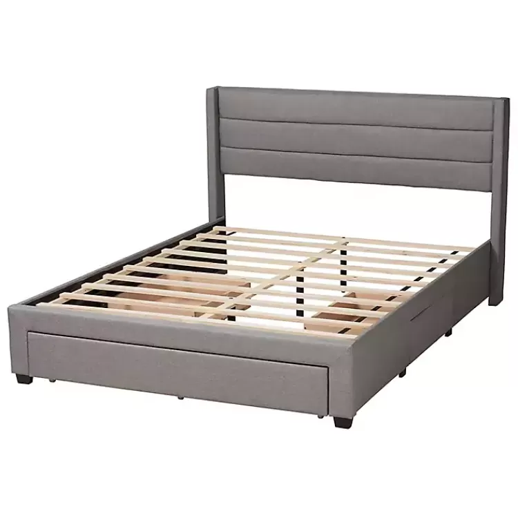 gray_braylon_upholstered_drawer_queen_bed_3.webp Braylon Upholstered 3-Drawer Queen Bed>Kirklands Home Sale