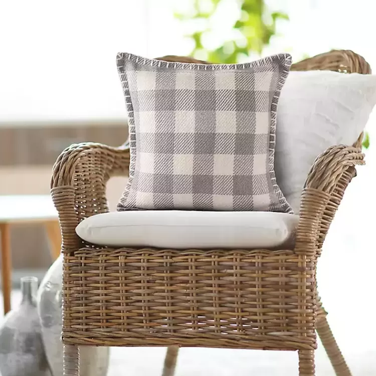 gray_buffalo_check_stitched_outdoor_throw_pillow_3.webp Gray Buffalo Check Stitched Outdoor Throw Pillow>Kirklands Home Outlet