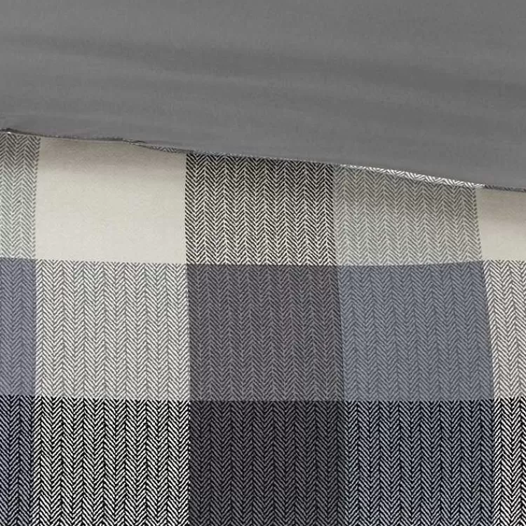 gray_buffalo_herringbone_queen_pc_comforter_set_2.webp Gray Buffalo Herringbone Queen 7-pc. Comforter Set>Kirklands Home New