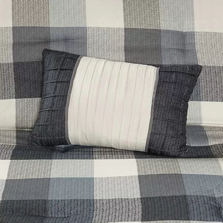 gray_buffalo_herringbone_queen_pc_comforter_set_7.webp Gray Buffalo Herringbone Queen 7-pc. Comforter Set>Kirklands Home New