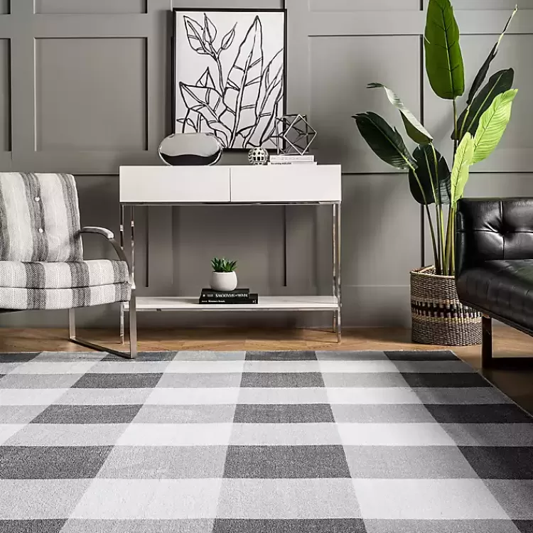 gray_buffalo_plaid_washable_area_rug_x_2-1.webp Gray Buffalo Plaid Washable Area Rug, 5x8>Kirklands Home Fashion