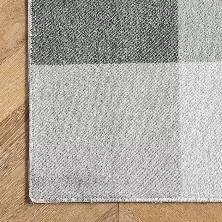 gray_buffalo_plaid_washable_area_rug_x_6.webp Gray Buffalo Plaid Washable Area Rug, 4x6>Kirklands Home Outlet