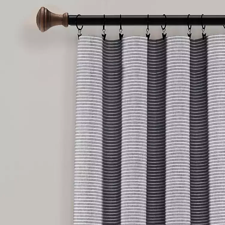 Gray Button and Stripe Curtain Panel Set, 95 in.>Kirklands Home Cheap