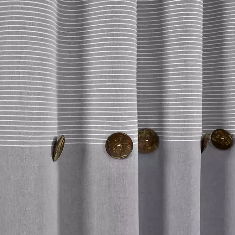 gray_button_and_stripe_curtain_panel_set__in_2.webp Gray Button and Stripe Curtain Panel Set, 95 in.>Kirklands Home Cheap