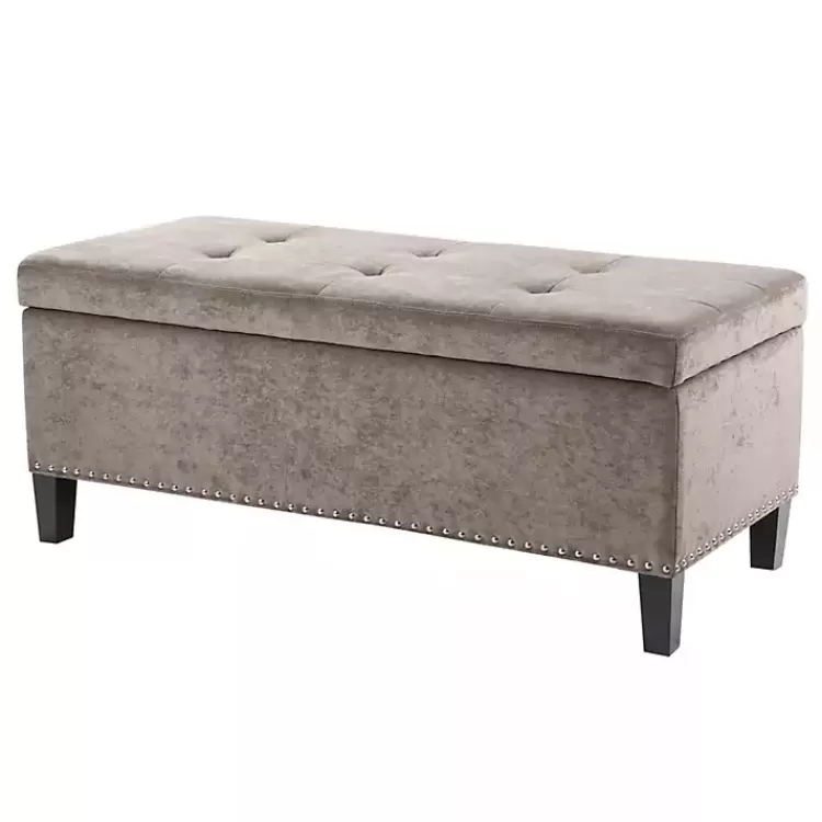 Button Tufted Storage Bench>Kirklands Home Best Sale