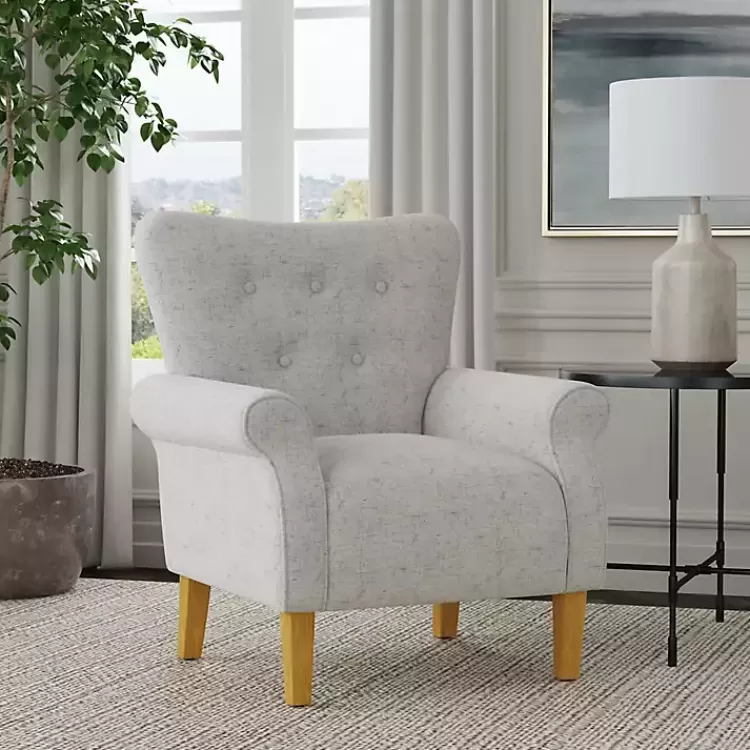 Button-Tufted Rolled Arm Accent Chair>Kirklands Home Clearance