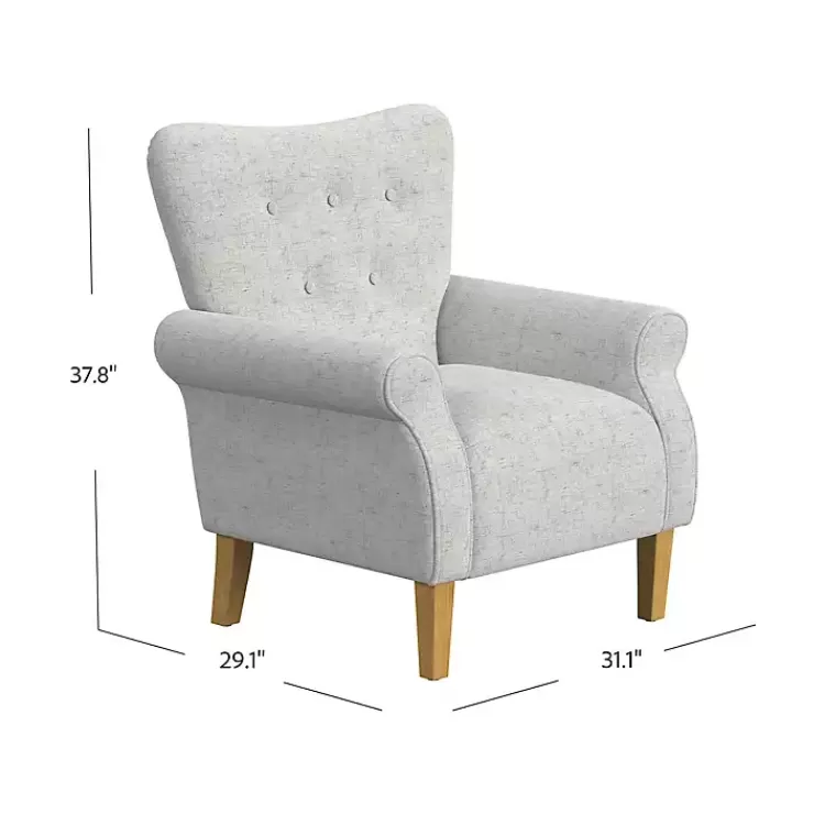 Button-Tufted Rolled Arm Accent Chair>Kirklands Home Clearance