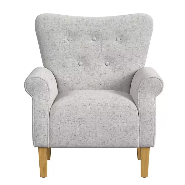 gray_buttontufted_rolled_arm_accent_chair_2.webp Button-Tufted Rolled Arm Accent Chair>Kirklands Home Clearance