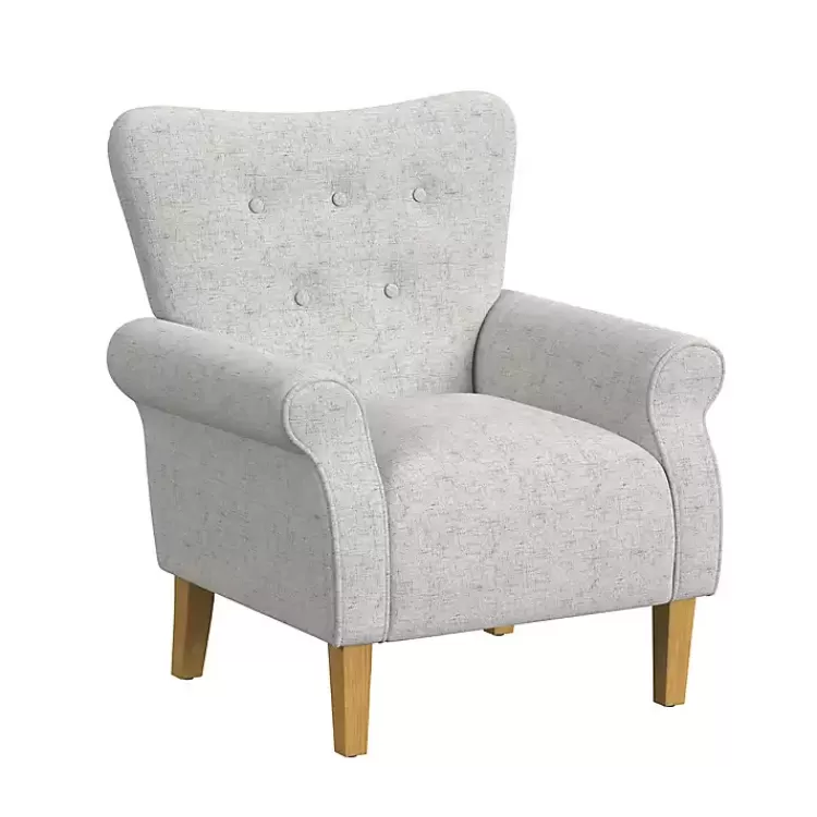 gray_buttontufted_rolled_arm_accent_chair_3.webp Button-Tufted Rolled Arm Accent Chair>Kirklands Home Clearance