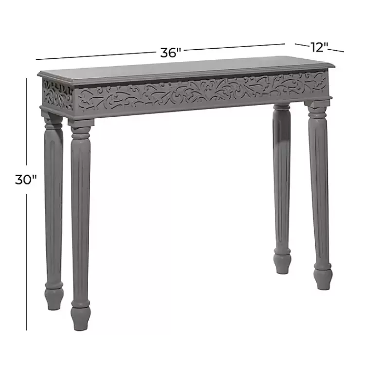 gray_carved_wood_console_table_5.webp Carved Wood Console Table>Kirklands Home Cheap