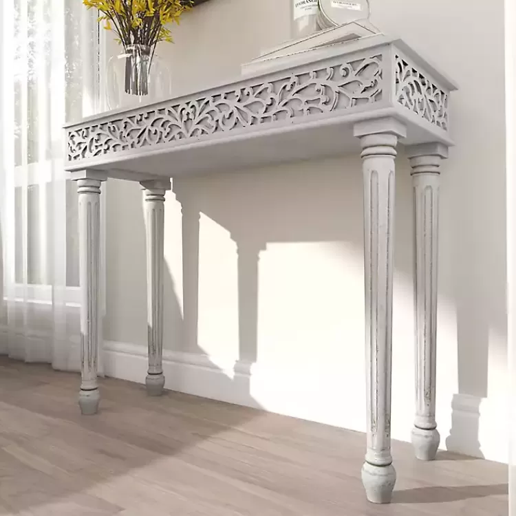 gray_carved_wood_console_table_7.webp Carved Wood Console Table>Kirklands Home Cheap